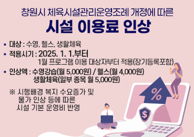 시설 이용료 인상 안내